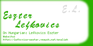 eszter lefkovics business card